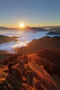 Mountain sunset autumn landscape in Slovakia Royalty Free Stock Photo