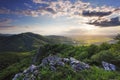 Mountain sunset landscape