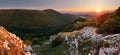 Mountain sunset panorama in Slovakia