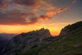 Mountain sunset summer Royalty Free Stock Photo