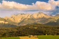 Mountain sunset - Tatras - high mountain in Europe. View from Poland side. Royalty Free Stock Photo