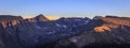 Mountain Sunset Views from the Trail Ridge Road, Rocky Mountain National Park, Colorado Royalty Free Stock Photo