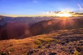 Mountain Sunset Views from the Trail Ridge Road, Rocky Mountain National Park, Colorado Royalty Free Stock Photo