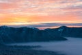 Mountain sunset winter Royalty Free Stock Photo
