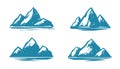 Mountain symbol. Mountaineering, climbing vector illustration