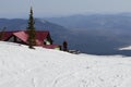 Snowy mountain slopes make it possible to ride even in spring