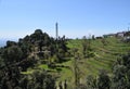 Mountain terrace gardens in the Himalayas from India