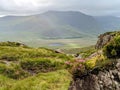 Mountain terrace with a spectacular view of the lush valley below