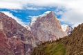 Mountain terrain panorama Royalty Free Stock Photo