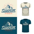 Mountain theme. Superior hiking. Adventure outdoors.