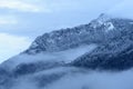 Mountain top with clouds. Royalty Free Stock Photo