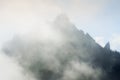 Mountain top with clouds. Royalty Free Stock Photo