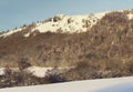 Mountain Top Covered in Snow at Winter in United Kingdom Royalty Free Stock Photo