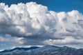 mountain top with huge cloud Royalty Free Stock Photo
