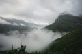 Mountain top over the Clouds