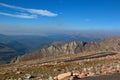 Mountain top road with hair pin turns