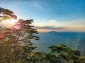 Mountain top sunset view in Sri Lanka Royalty Free Stock Photo