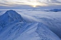 Mountain top in winter