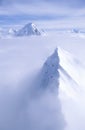 Mountain tops in St. Elias National Park and Preserve, Wrangell Mountains, Wrangell, Alaska Royalty Free Stock Photo