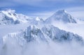 Mountain tops in St. Elias National Park and Preserve, Wrangell Mountains, Wrangell, Alaska Royalty Free Stock Photo