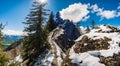 Mountain tour along the Alpenfreiheit premium trail near Oberstaufen