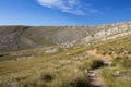 Mountain with touristic footpath, Baska island Krk, Croatia