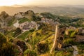 Mountain town Caltabellotta, Sicily, Italy. Church of San Salvatore Royalty Free Stock Photo