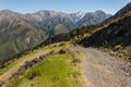 Mountain track in Kaikoura Ranges Royalty Free Stock Photo