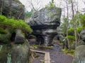 Pathway among rocks in GÃÂ³ry Stolowe in Poland.