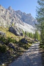 Mountain trail, Dolomites in South Tyrol, Italy