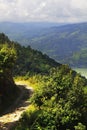 Mountain trail in Himalayas. Natural landscape. Pokhara, Nepal Royalty Free Stock Photo