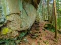 Pathway among rocks in GÃÂ³ry Stolowe in Poland.