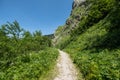Mountain trail road in Abruzzo, Gran Sasso National park