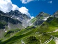 Mountain trail in Switzerland Alps