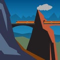 Mountain train adventure background Royalty Free Stock Photo