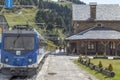 Mountain train in Vall Nuria, catalan pyrenees.