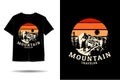 Mountain traveler silhouette t shirt design