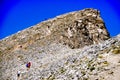 Mountain trekkers on Mount Olympus Royalty Free Stock Photo