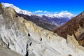 Mountain trekkers walking in the mountains Royalty Free Stock Photo