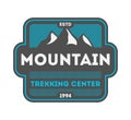 Mountain trekking center vintage isolated badge