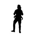 Mountain trekking man Silhouette