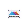 Mountain, Triangle, Sport Logo Design Template, Colorful Logo Concept