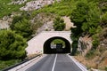 Mountain tunnel is in of Croatia