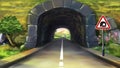 Mountain tunnel Royalty Free Stock Photo