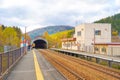 Mountain and tunnel station (Tomamu station)
