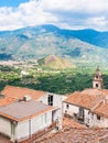 Mountain valley and Castiglione di Sicilia town