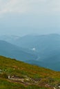 Mountain valley at daytime. Natural summer landscape.Colorful summer landscape in the Carpathian mountains.