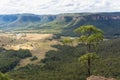 Mountain valley landscape lookout view Royalty Free Stock Photo