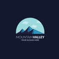 Mountain valley logo. Vector and illustration design.