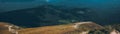 Mountain valley. Natural summer landscape. Banner background. Royalty Free Stock Photo